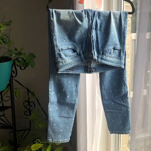 Polka dot skinny mid rise Guess jeans